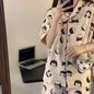 New Women Sleepwear Cartoon Pajamas Female Short  Pants Short Sleeved Summer Spring Loungewear Fashion Home Clothing Home wear