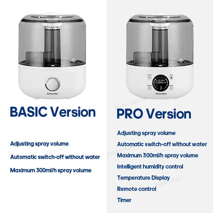 KINSCOTER 3L Air Humidifier Professional Large Capacity Home Humidifier Plant Mist Aroma Diffuser with Remote Control Timer