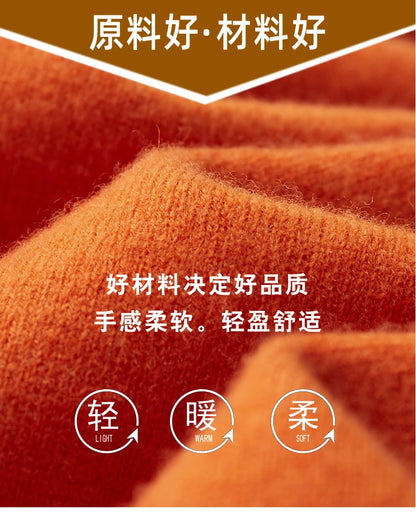 100% merino cashmere sweater men's round neck pullover business casual fashion top knitted loose men's Jacket