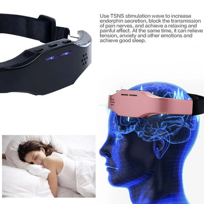 Smart Electric Head Massager Sleep Monitor Insomnia Migraine Relief Massage Release with Stress Sleep Therapy Device Sleep Mask