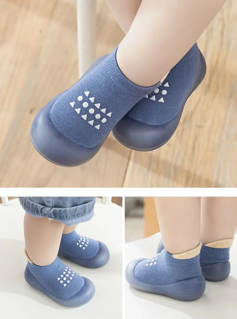 Summer New Combed Cotton Anti slip and Breathable Children's Soft Sole Shoes Baby Walking Shoes Mesh Faced Baby Floor Socks