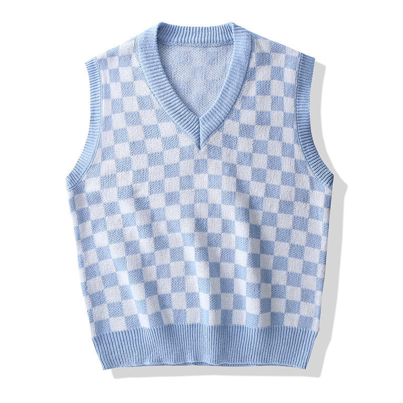 Men Knit Sweater Vest ins sweater vest Korean fashion clothes