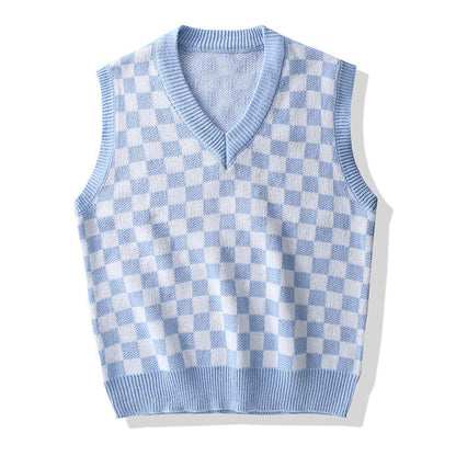 Men Knit Sweater Vest ins sweater vest Korean fashion clothes