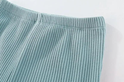 Kiddiezoom 1 Pcs Fashion Unisex Solid Baby Boy Girl Pants 0-24Months Cotton Ribbed Soft Newborn Leggings