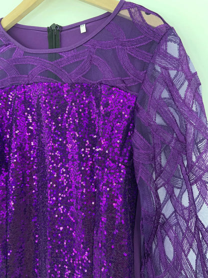 Elegant Sequin Plus Size 4XL 5XL Women Midi Dress Sexy Casual Evening Party Dress Gown Wedding Luxury Robe Rouge Vestidos