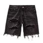 Men's Summer Distressed Shorts Fashion Slim Ripped Short Jeans Vintage Streetwear