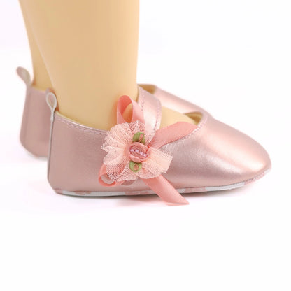 RABEISIR Baby toddler shoes, fashionable rose flower baby girl casual step shoes, light and non-slip, suitable for daily