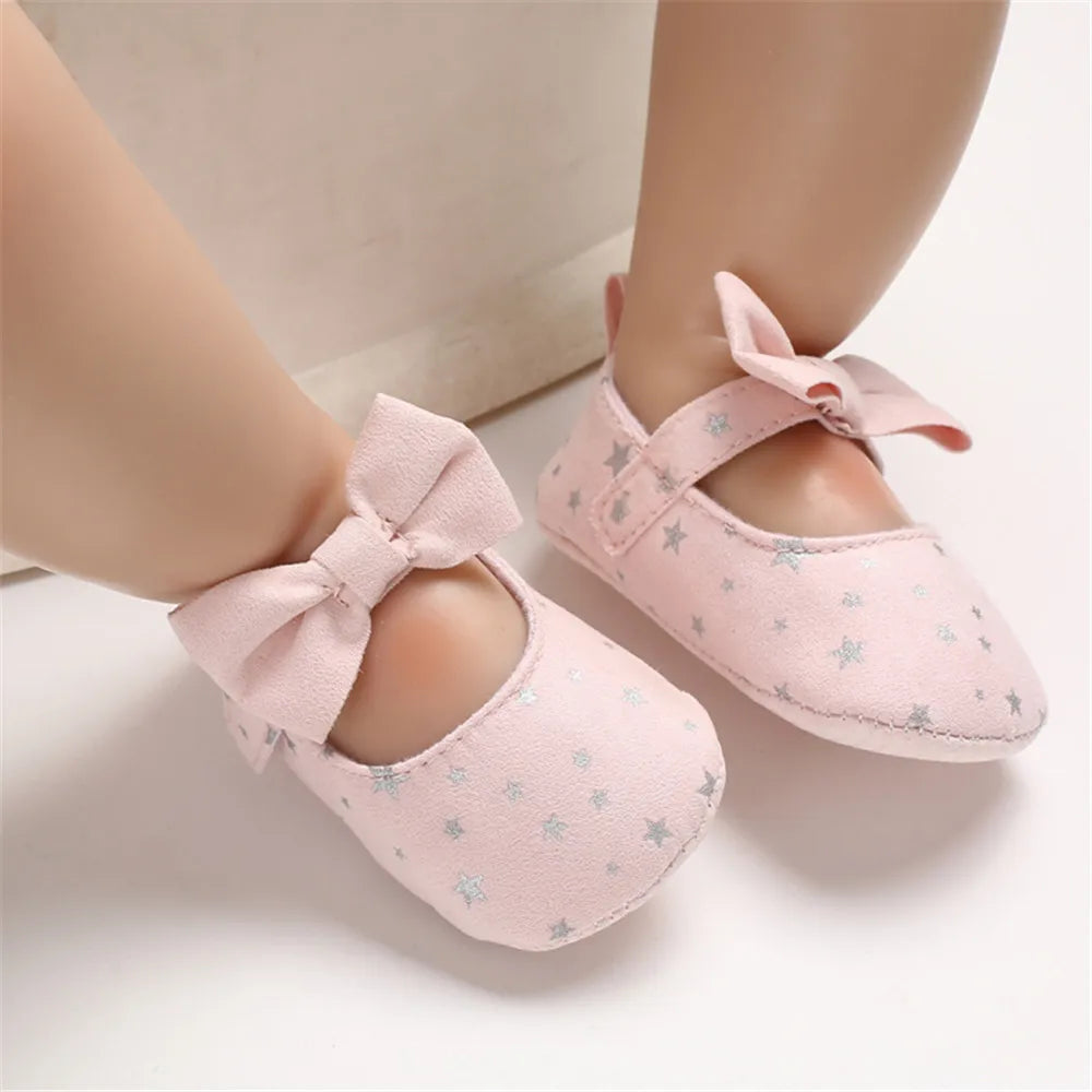 Toddler Girl Crib Shoes Newborn Baby Girls Boys Bowknot Soft Sole Dot Print Casual Shoes Baby Shoes Girls  Infant Shoes