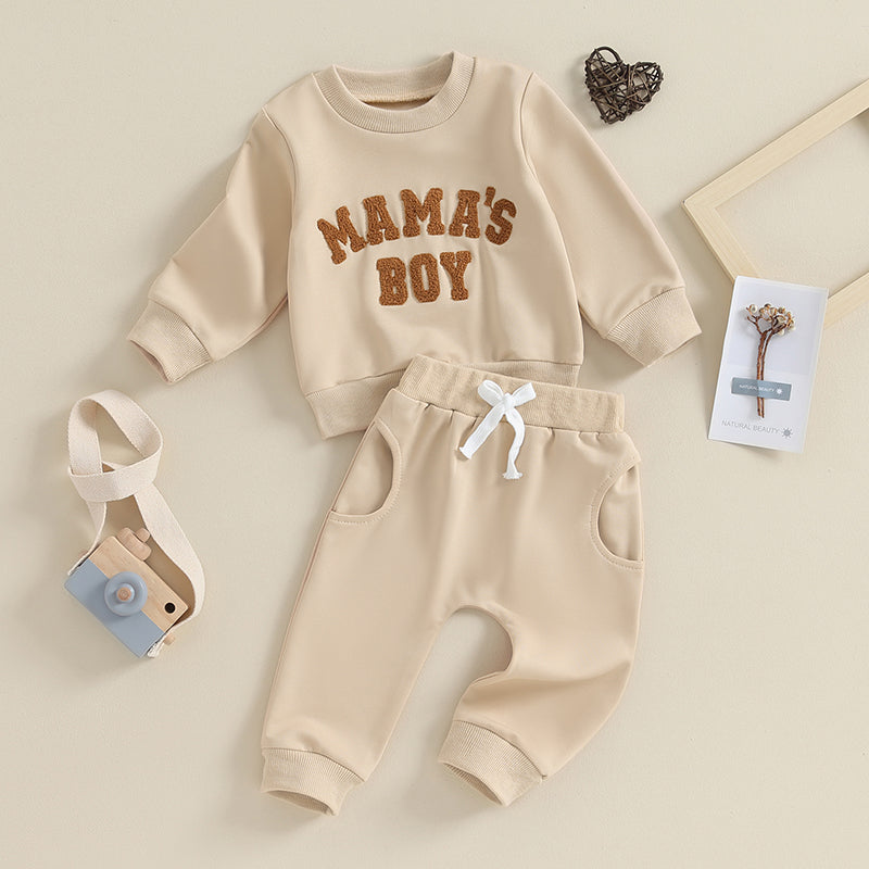 2025 Lorrainian 0-3Y Newborn Toddler Baby Boy Fall Winter Outfits Letter Crewneck Sweatshirt Casual Pants Set 2Pcs Clothes