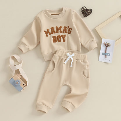 2025 Lorrainian 0-3Y Newborn Toddler Baby Boy Fall Winter Outfits Letter Crewneck Sweatshirt Casual Pants Set 2Pcs Clothes