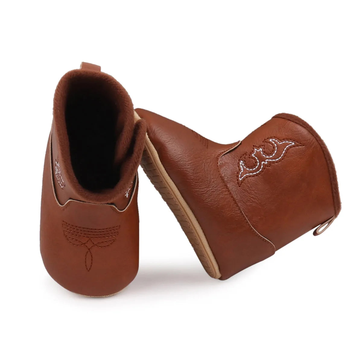 Baby Boots Made Of Soft PU and High-quality Cotton 2024 New Autumn and Winter Short Boots With Rubber Soles and Anti Slip Baby