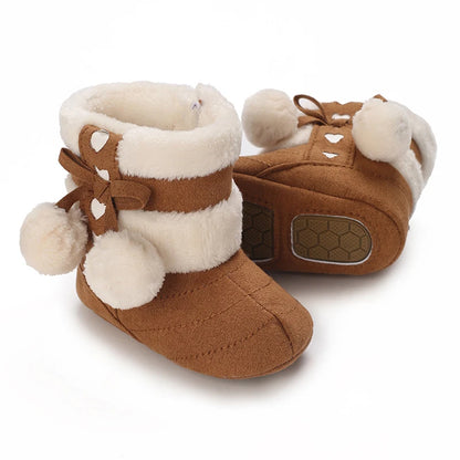Newborn baby boy girl snow winter boots for infants and young children soft soled winter warm baby crib short boots shoes