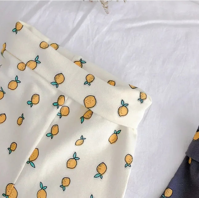 Cotton Warm High Waist Pants+ Long Sleeve O-neck Top Sets Toddler Underwear Suits Baby Girls Boys New Cute 0-3years Pajamas