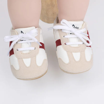 Newborn Baby Sneakers Letter Patchwork Baby Casual Shoes Anti-slip Hundred Toddler Baby Boys Girls Shoes 0-18 Months