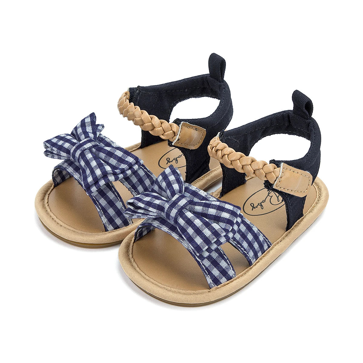 KIDSUN Summer Baby Beach Sandals Bow-knot Rubber Sole Anti-Slip Newborn Princess Toddler Crib First Walkers Baby Girls Shoes