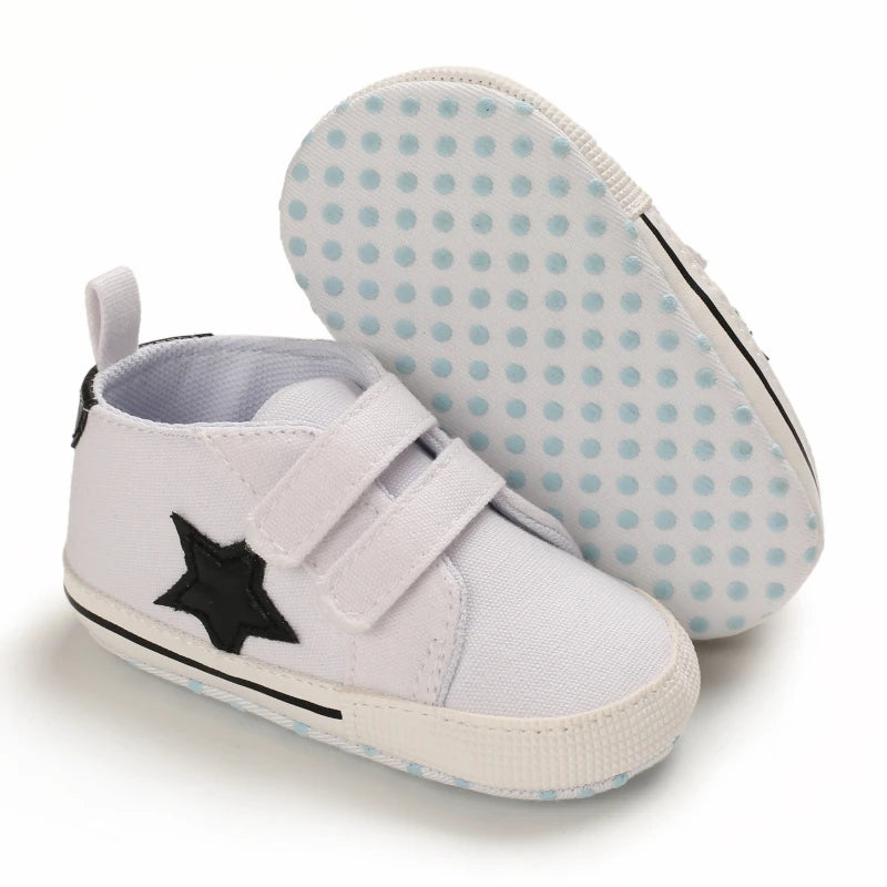 Hot Selling Baby Shoes Classic Soft Sole Shoes Newborn Casual Fashion Sports Shoes Infant Toddler  Solid Color Strips Crib Shoes