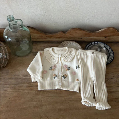 2025 New Infant Toddler Cotton Ribbed Knit Leggings Solid Baby Trousers Autumn Children Pp Pants Baby Boy Girl Stretch Leggings