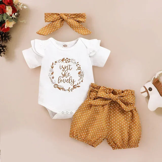 3Pcs Baby Girl Clothes Set Newborn Kids Clothing Children Toddler Girl Clothes Babe Girl Outfits Infant New Born Clothes