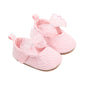 Toddler Baby Girls Sweet Princess Shoes Soft Bow knit Flower Non-slip Bottom First Walker Shoes Toddler Babies Crib Shoes