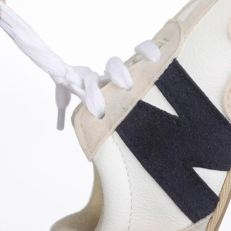 Newborn Baby Sneakers Letter Patchwork Baby Casual Shoes Anti-slip Hundred Toddler Baby Boys Girls Shoes 0-18 Months