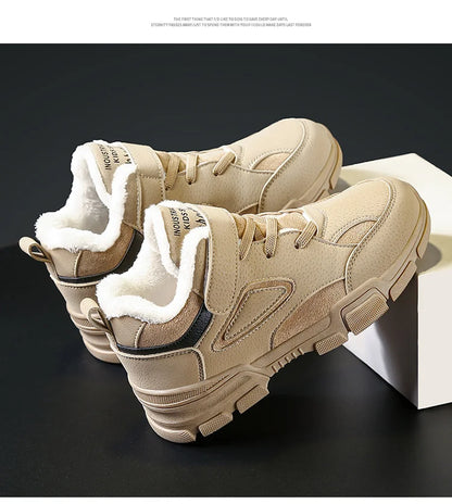 Boots For Kids Girls Boys Children's Winter Tooling Cotton Boot Casual Kids Shoe Trendy All-match Hard-wearing Fashion Anti-wear