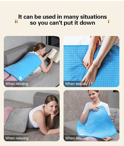 Electric Blanket with 10-Level Constant Temperature and Timer Function Heated Blanket for Legs/Abdomen/Hands/Full-Body Warmth