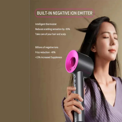 Professional Leafless Hair Dryer Negative Ion Quick Drying Home Powerful 5 Attachment Constant Anion Electric Hair Dryer