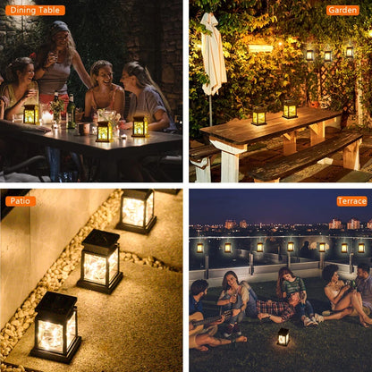 Solar LED Lights Outdoor Focus Floor Lanterns Panel Candle Terraza Indoor Hanging Balcony Birds Decoration Lighting For Garden