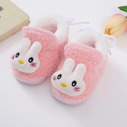 Winter Snow Baby Boots Newborn Toddler Warm Boots Winter First Walkers Baby Girls Boys Shoes Soft Sole Cute Cartoon Snow