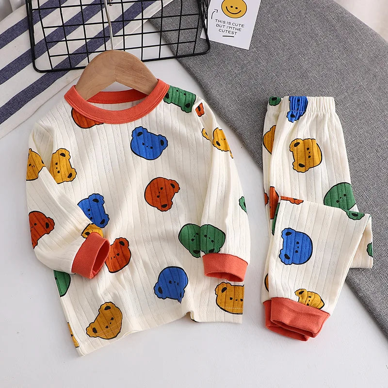Autumn Longuewear Baby Set Underwear Clothes Pajamas 2pcs Soft Fabric 5-day Shpping Baby Clothes Sleepwear Outfit