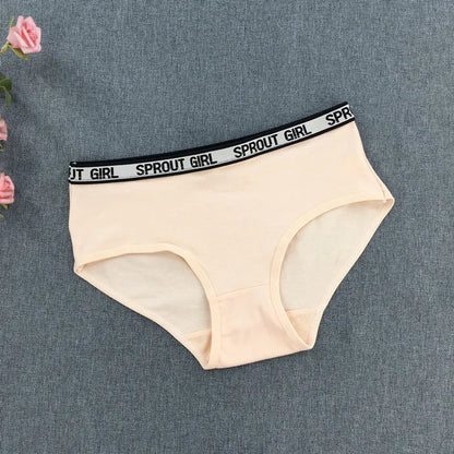 3Pcs Fashion Letter Edge Girl Underwear Development Period Cotton Comfortable Underwear Girl Briefs Girls Briefs 8-16 Years