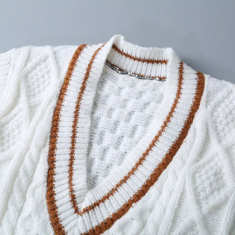 Men Knit Sweater Vest ins sweater vest Korean fashion clothes