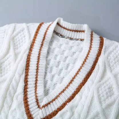 Men Knit Sweater Vest ins sweater vest Korean fashion clothes