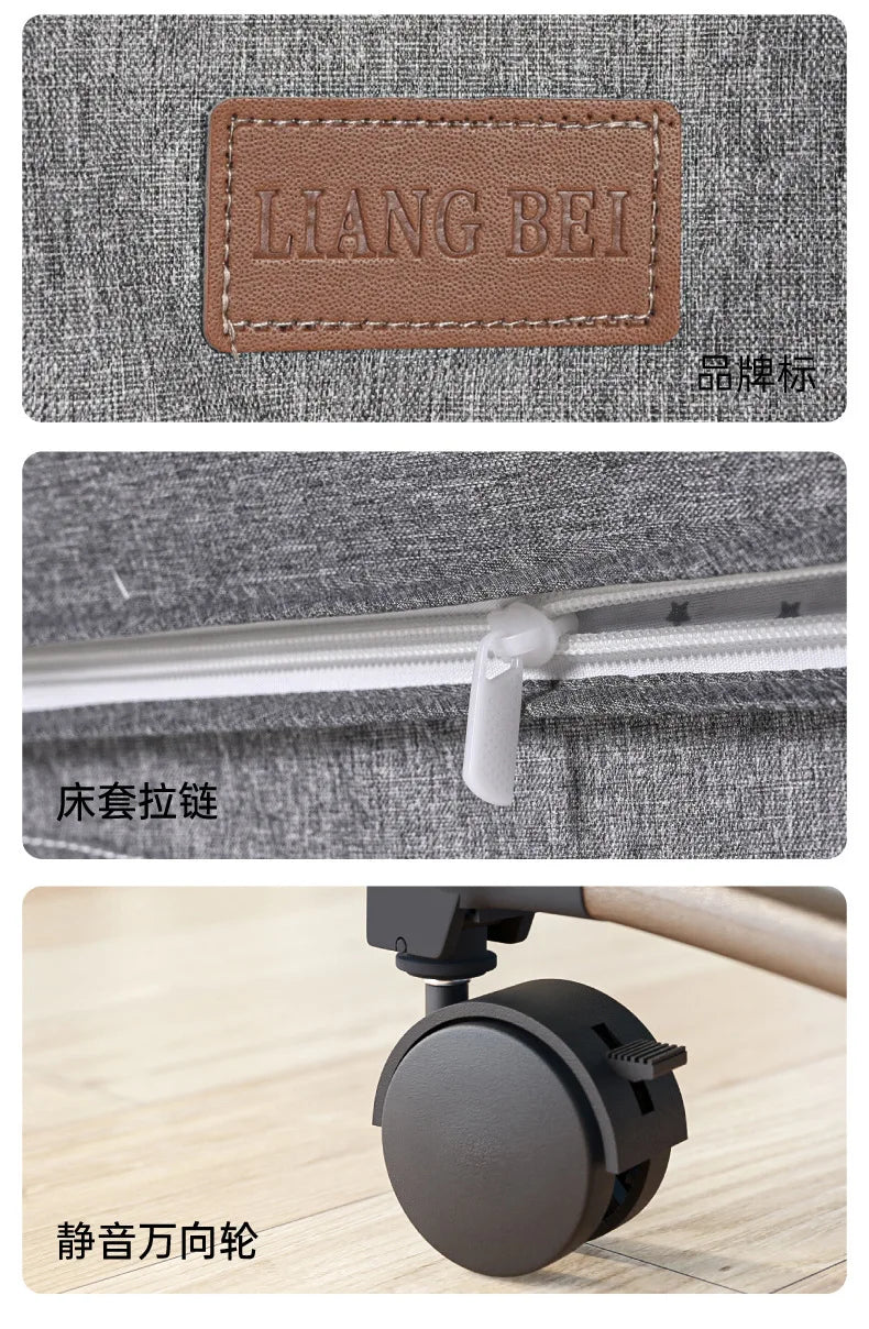 Baby Crib Newborn Small Bed Splicing Large Bed Cradle Bed Sleeping Basket Movable Foldable Portable And Multifunctional