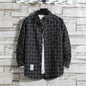 Spring New Korean Style Plaid Shirts Men's Handsome Long-sleeved Loose Casual All-matching Shirt Coats 2025 Trend Men's Clothing