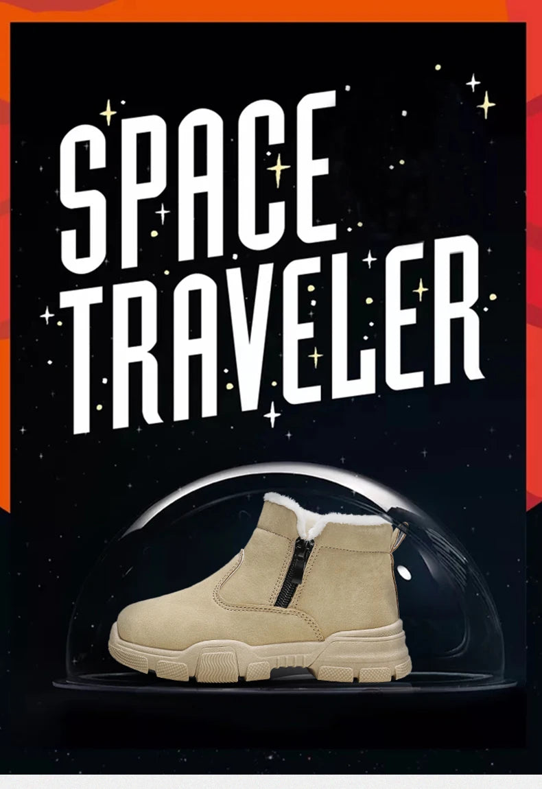 Girl's Snow Boot Winter Cotton Children's Shoes Outdoor Warm Plush Non-slip Simple Fashion Hard-wearing Boys Boots New Style