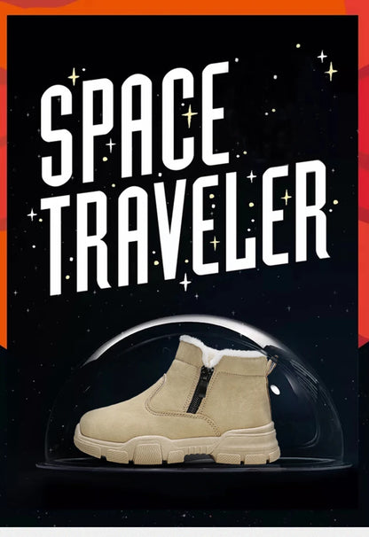 Girl's Snow Boot Winter Cotton Children's Shoes Outdoor Warm Plush Non-slip Simple Fashion Hard-wearing Boys Boots New Style