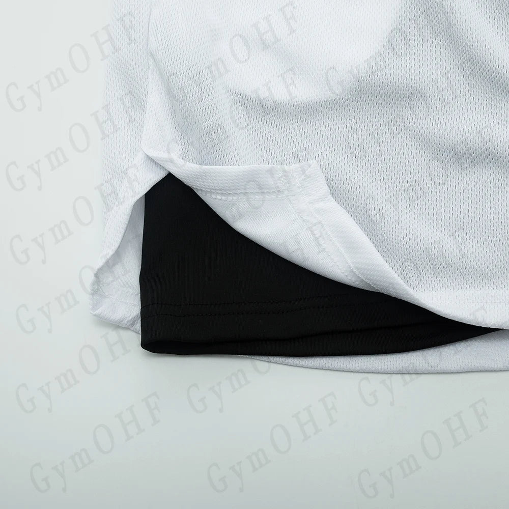 Goku Anime Running Shorts Men Fitness Gym Training 2 in 1 Sports Shorts Quick Dry Workout Jogging Double Deck Shorts