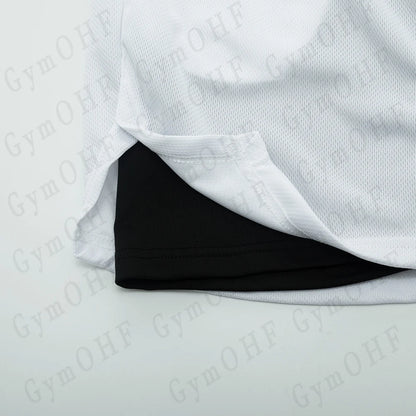 Goku Anime Running Shorts Men Fitness Gym Training 2 in 1 Sports Shorts Quick Dry Workout Jogging Double Deck Shorts