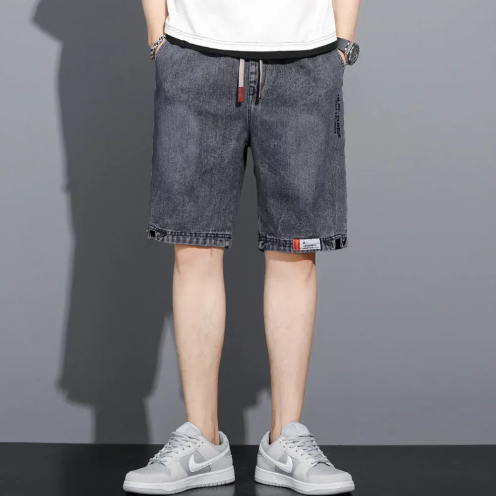 Men's Loose Baggy Denim Short Men Jeans Fashion Streetwear Hip Hop Long Capri Cargo Shorts Pocket Male pantaloons cartos