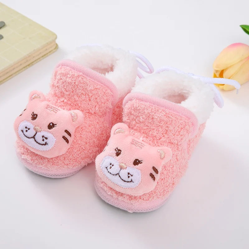 Winter Snow Baby Boots Newborn Toddler Warm Boots Winter First Walkers Baby Girls Boys Shoes Soft Sole Cute Cartoon Snow
