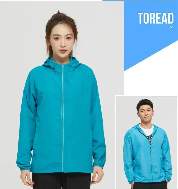 Men's Hiking Jackets Waterproof Women Sun Protection Windbreaker Camping Climbing Outdoor Coat Unisex Portable Clothes