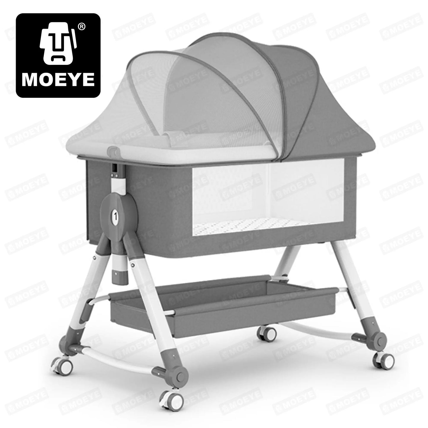 Baby Bed Crib Portable Bassinet Bedside Liftable Cradle Bed Playpen Newborn With Changing Table Storage Bag Mosquito Net