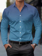 2025 New Spring Long-sleeved Shirt Gradient Style Daily Casual Single-breasted Lapel Shirt Simple Fashion Business Men's Shirt