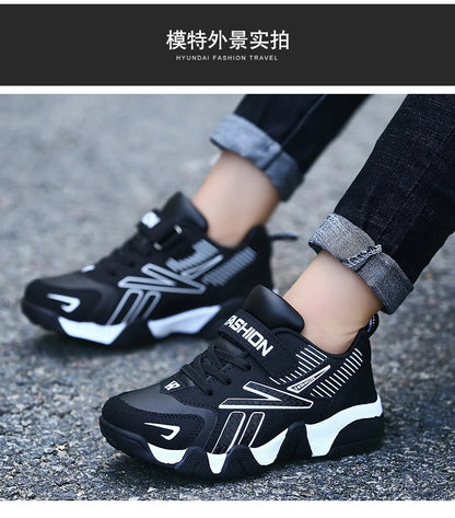 Sport Kids Sneakers Boys Casual Shoes for Children Leather Anti-slippery Fashion Tennis Infantil Menino Mesh Sneakers Shoes