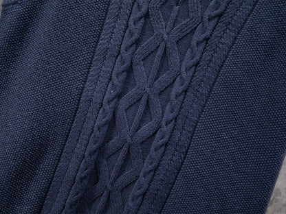 ShiSho original men's striped versatile home casual basic comfortable autumn & winter warm V-neck knitted sweater vest