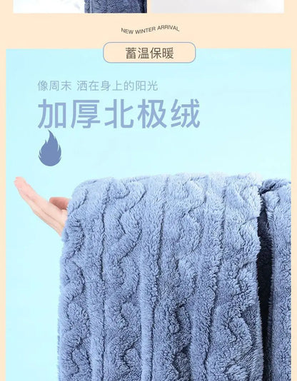 Fleece Women Pajamas Set Winter Sleepwear Solid Velvet 2 Piece Pant Home Suit Fluffy Casual Pajama Warm O-neck Night Wear