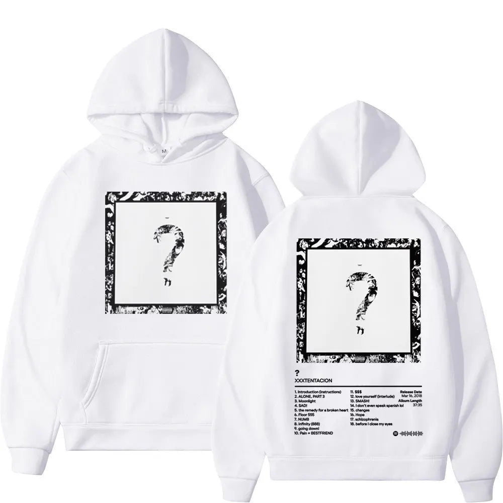 Rapper XXX Music Album Double Sided Print Hoodie High Quality Fashion Oversized Pullovers Men Women Trend Hip Hop Sweatshirts