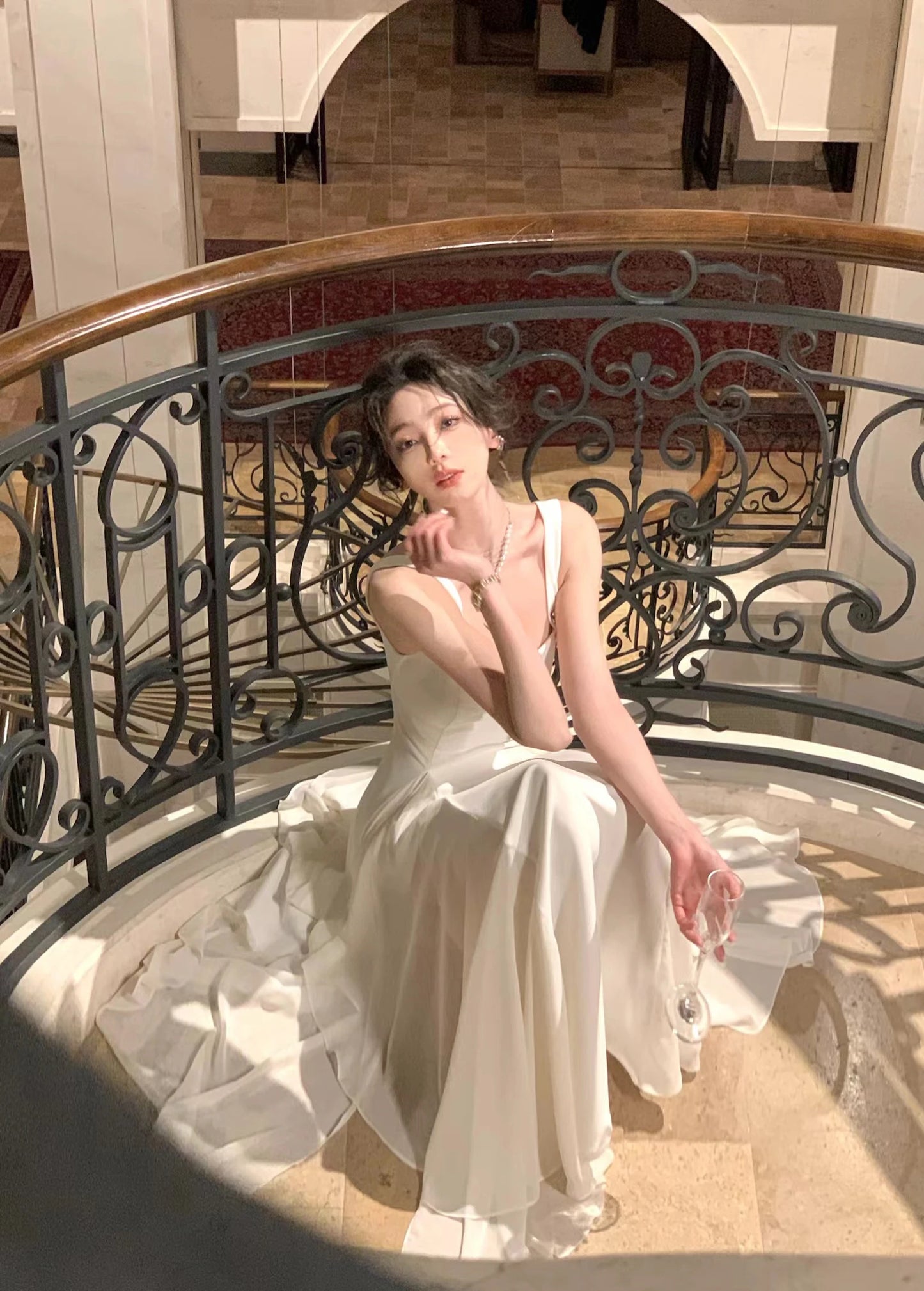 French Elegant Ruffles White Midi Dresses 2025 Summer New Evening Party Women Clothes Fashion Sundress Birthday Ladies Dress