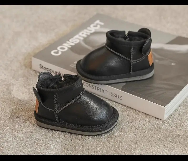 Children's Winter Snowy Boots Girls' Versatile Warm  Boys' Cotton Shoes Size 17-30